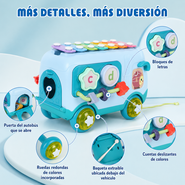 Autobús Musical Pequeñas Notas Alegre