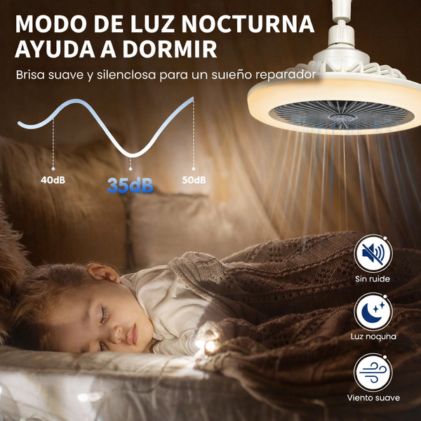 Brisa LED Techo Silenciosa Moderna