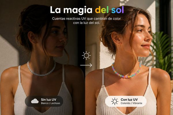 Collar Choker UV Colorido Verano