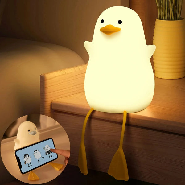 Lámpara Pato Nocturna Silicona Recargable USB