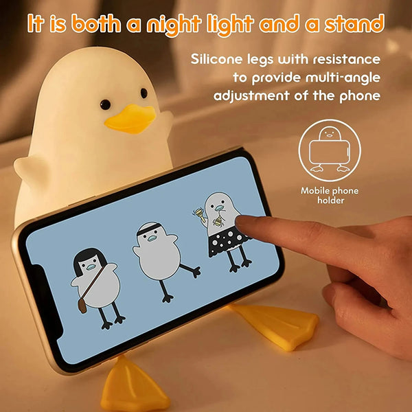 Lámpara Pato Nocturna Silicona Recargable USB
